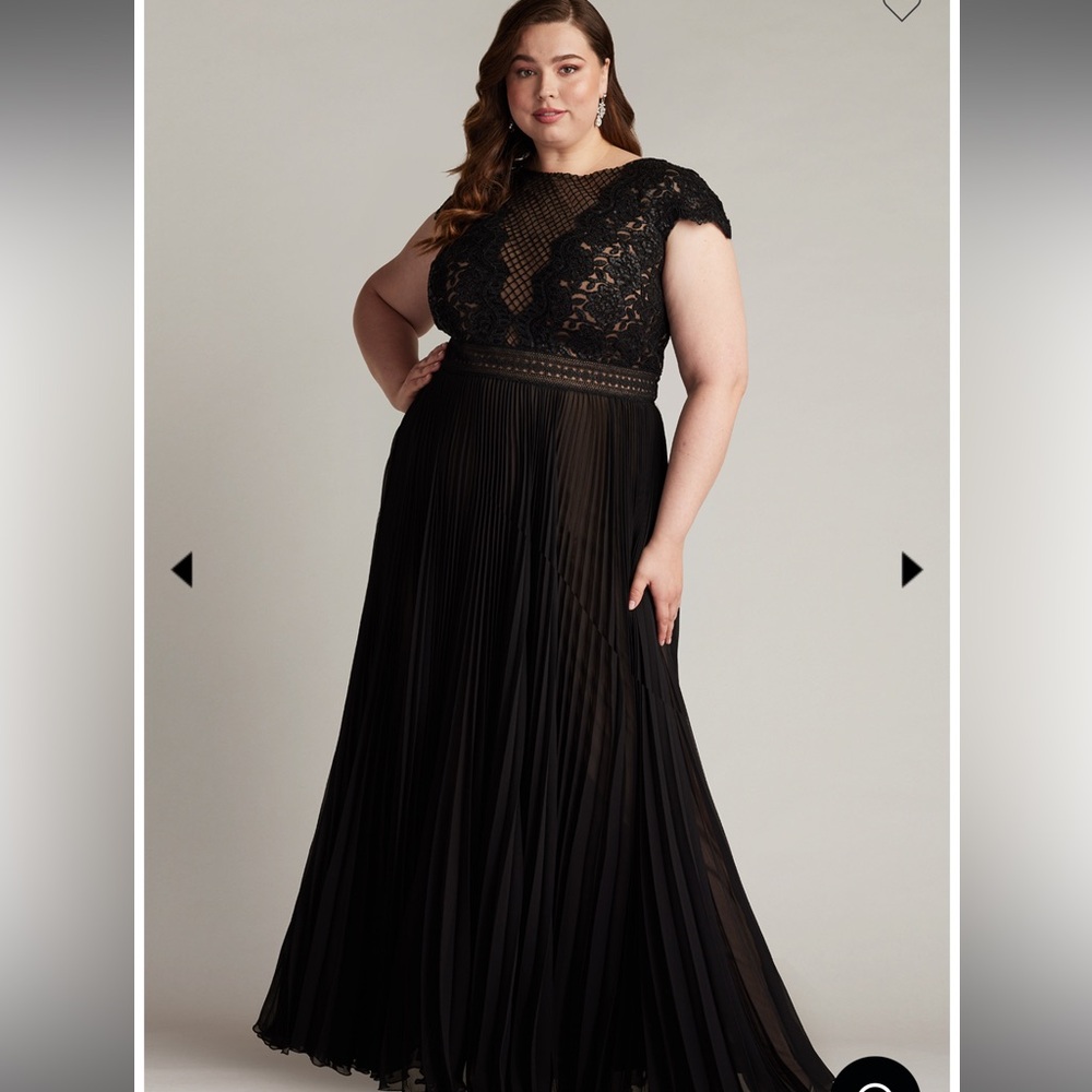 Surette Sequin Embroidered & Pleated Chiffon Gown - PLUS SIZE